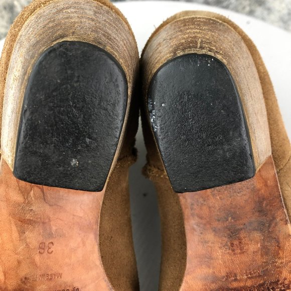 Woman by Common Projects Women's EU 36 (US 6) Brown Leather Side Zip Ankle Boots - Picture 11 of 14